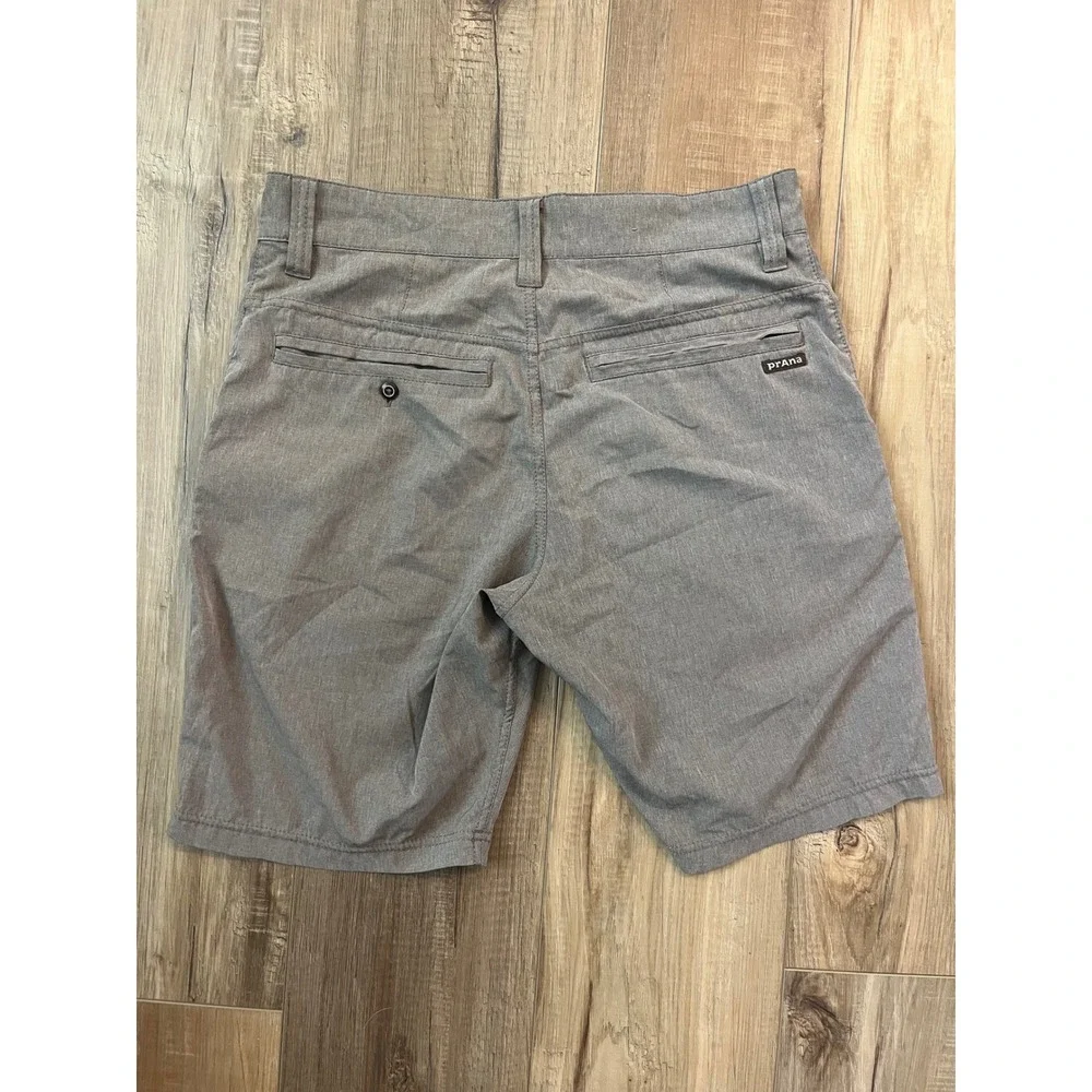 Prana‎ Meritt Hybrid Hiking Shorts Mens 28 Heather Grey Brown Stretch Outdoor